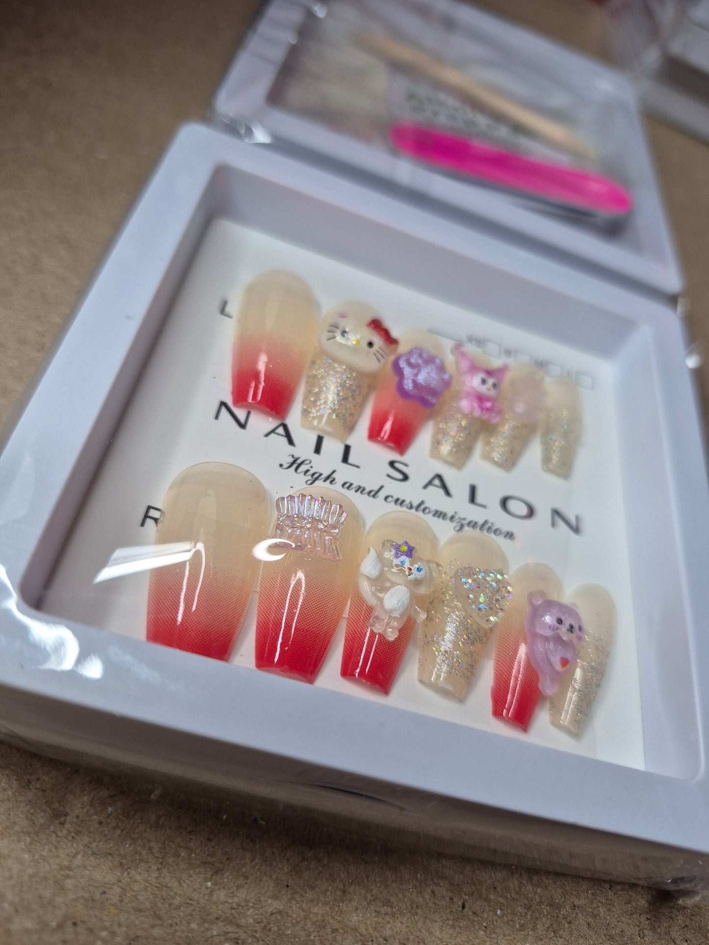 Press on Cute Charm Nails