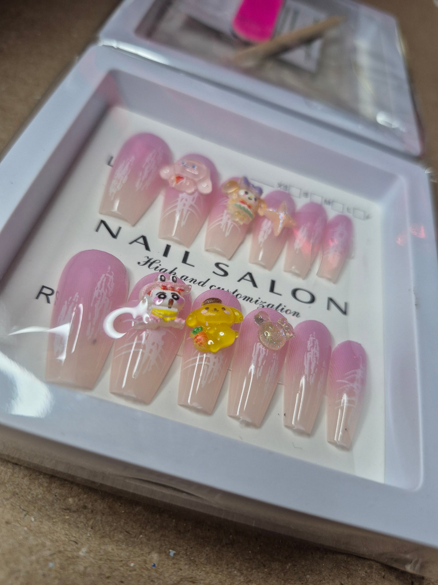 Press on Cute Charm Nails