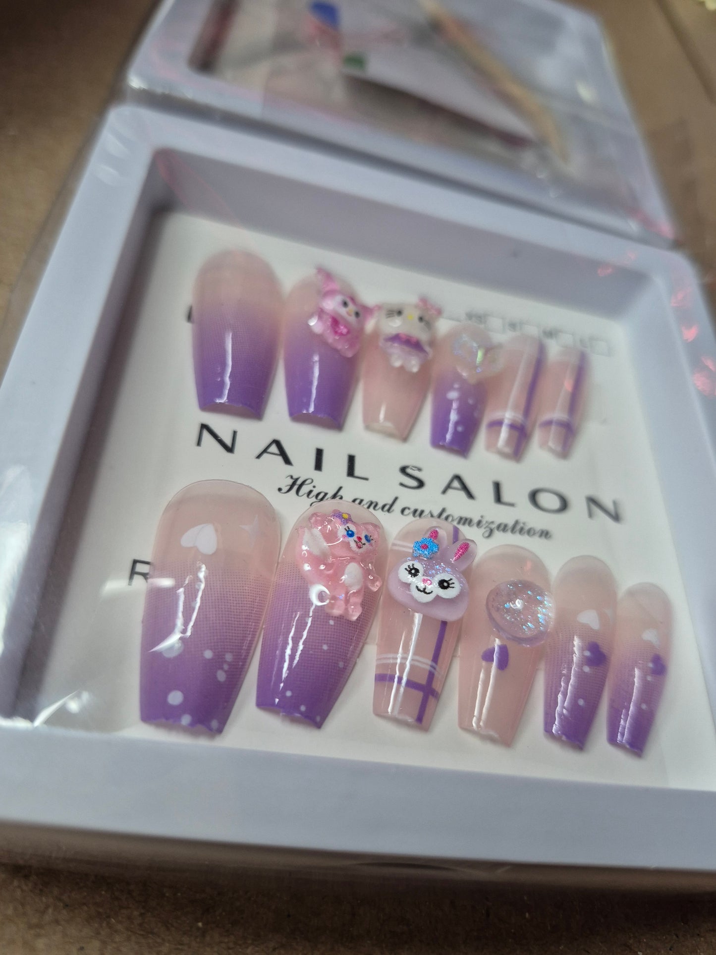 Press on Cute Charm Nails