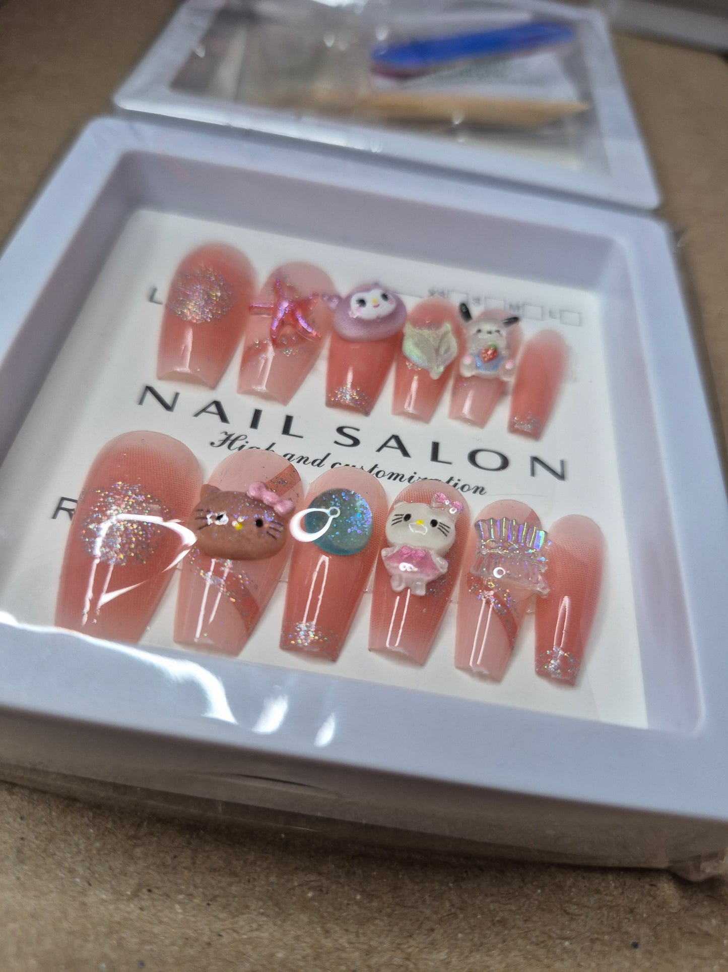 Press on Cute Charm Nails