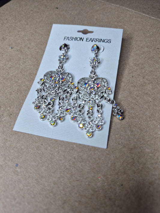 Heart SilverS Dangle Earrings