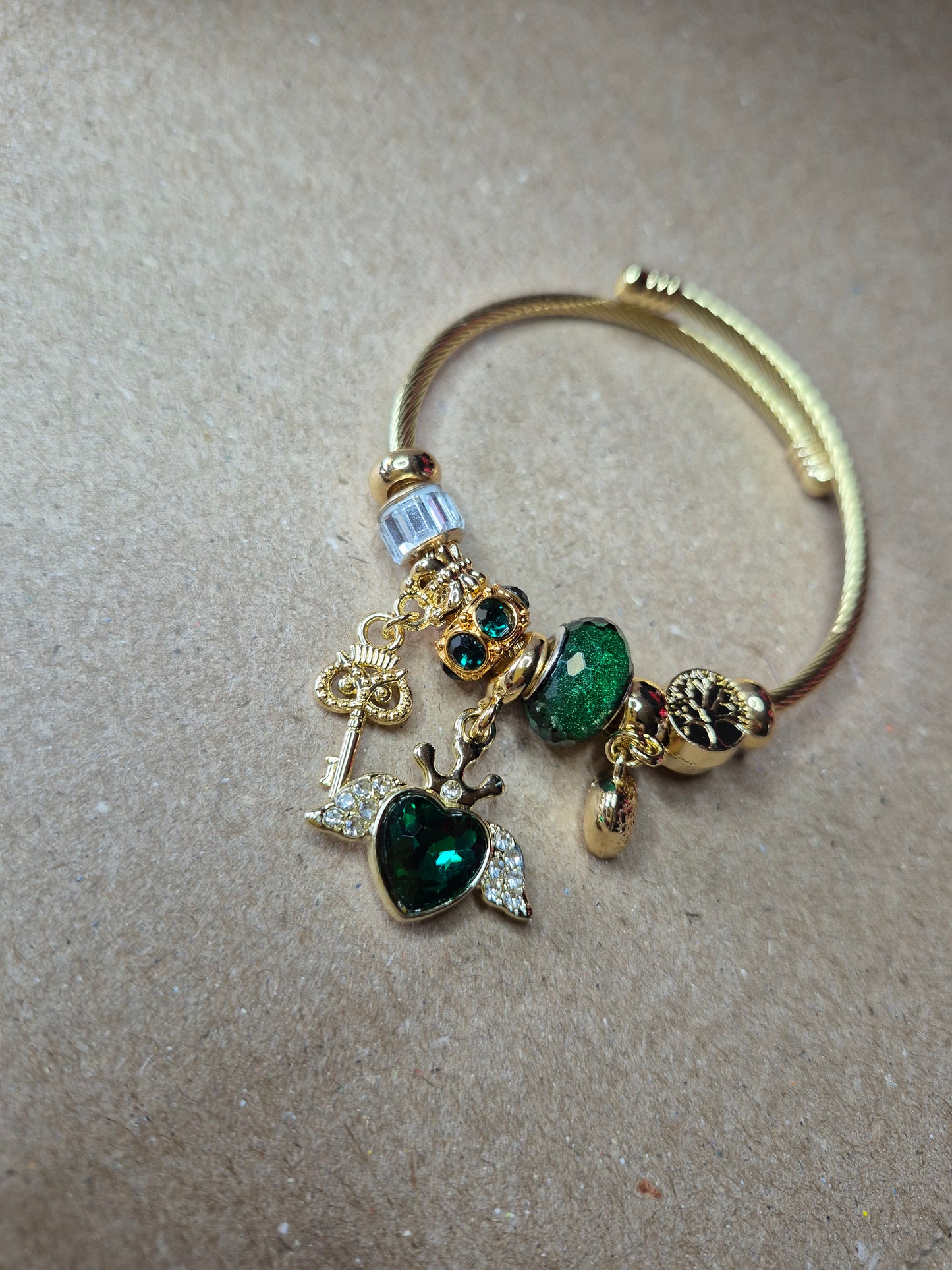 SS Bracelet Green Gold
