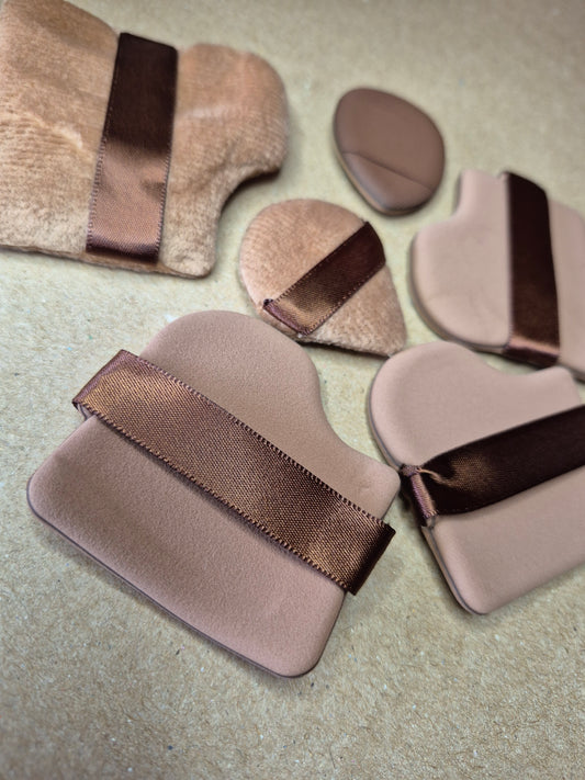 6 Pieces Brown Puff set