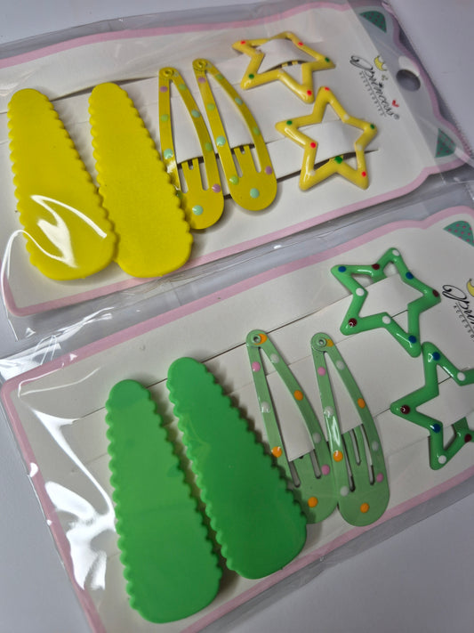 Star hair clip set