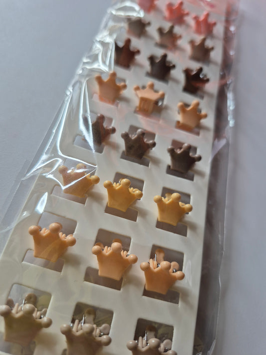 Crown hair clips set