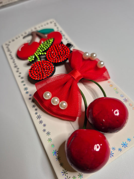 Cherry Hair Clips