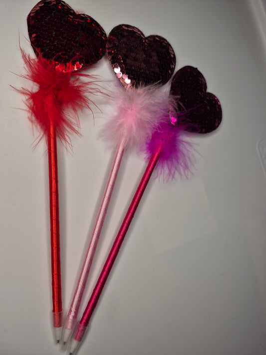 Reflective heart pens