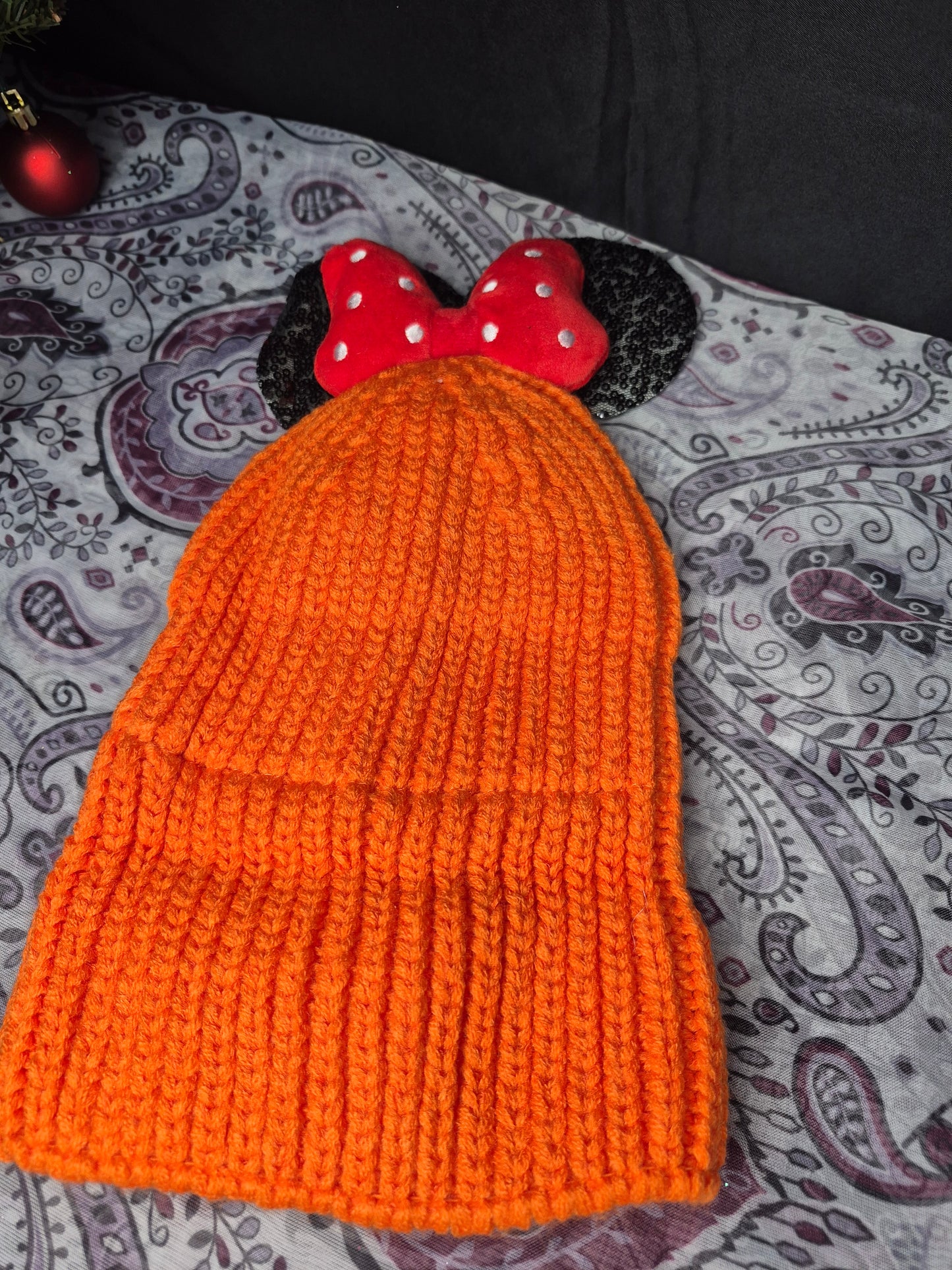 Red bow beanies kids/adult